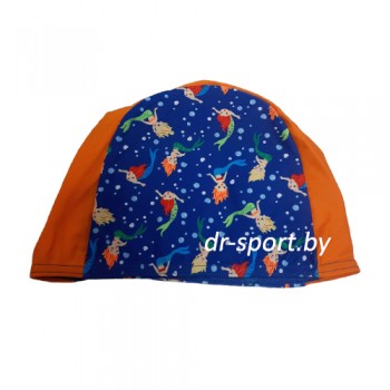 Шапочка для плавания 3226-00 оранжев русалка